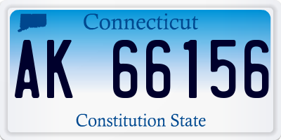 CT license plate AK66156