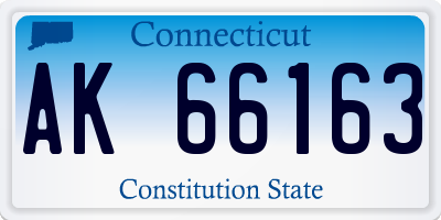 CT license plate AK66163