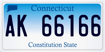CT license plate AK66166