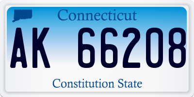 CT license plate AK66208