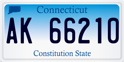 CT license plate AK66210