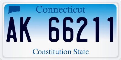 CT license plate AK66211