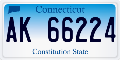 CT license plate AK66224