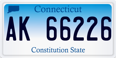 CT license plate AK66226
