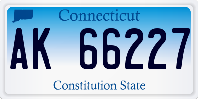 CT license plate AK66227