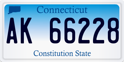 CT license plate AK66228