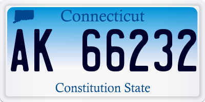 CT license plate AK66232