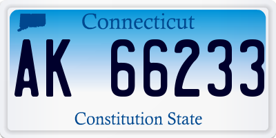 CT license plate AK66233