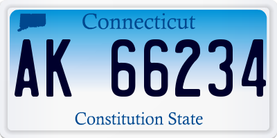 CT license plate AK66234