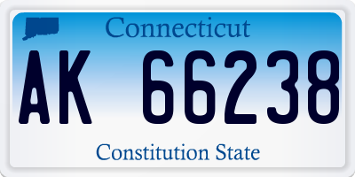 CT license plate AK66238