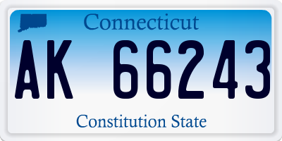 CT license plate AK66243