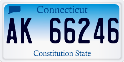 CT license plate AK66246