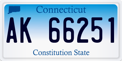 CT license plate AK66251