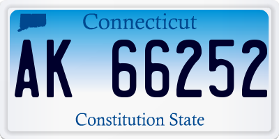 CT license plate AK66252