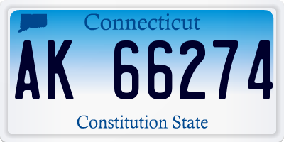 CT license plate AK66274