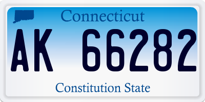 CT license plate AK66282