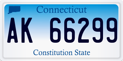 CT license plate AK66299