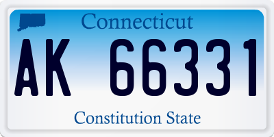 CT license plate AK66331
