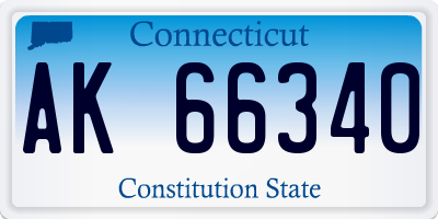 CT license plate AK66340