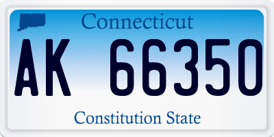 CT license plate AK66350