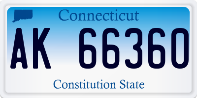 CT license plate AK66360