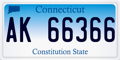 CT license plate AK66366