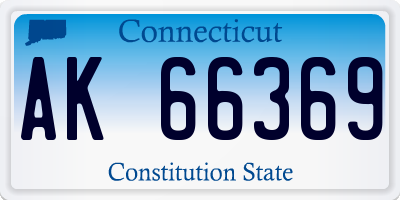 CT license plate AK66369