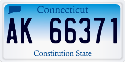 CT license plate AK66371