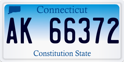 CT license plate AK66372