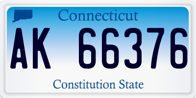 CT license plate AK66376