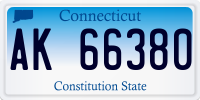 CT license plate AK66380