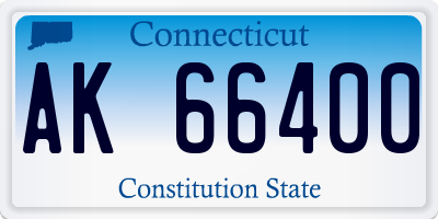 CT license plate AK66400