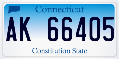 CT license plate AK66405