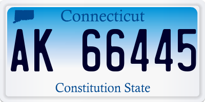 CT license plate AK66445