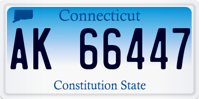 CT license plate AK66447
