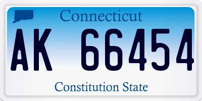 CT license plate AK66454