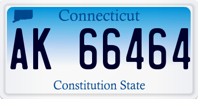 CT license plate AK66464