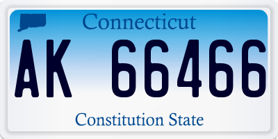 CT license plate AK66466