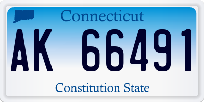 CT license plate AK66491