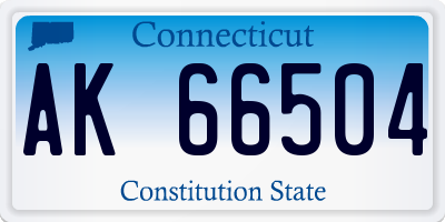 CT license plate AK66504