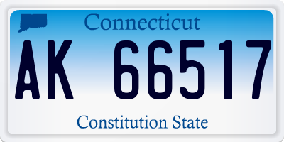 CT license plate AK66517