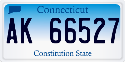 CT license plate AK66527