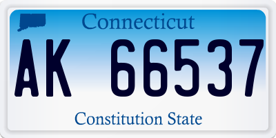 CT license plate AK66537