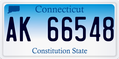 CT license plate AK66548