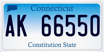 CT license plate AK66550