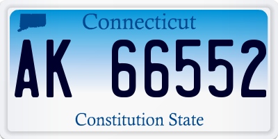 CT license plate AK66552