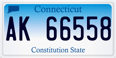 CT license plate AK66558