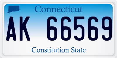 CT license plate AK66569