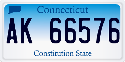 CT license plate AK66576