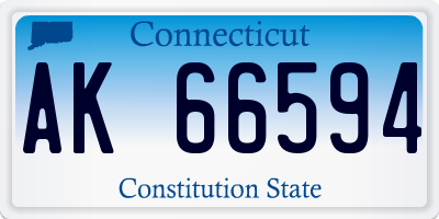 CT license plate AK66594